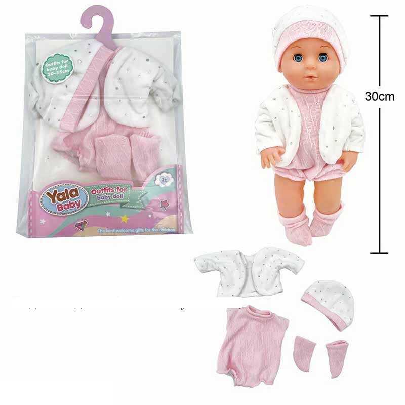 Одяг для пупса YLC 330 A (120) комбінезон, шапочка, шкарпетки, курточка, для ляльок зростом 30-35 см, у пакеті