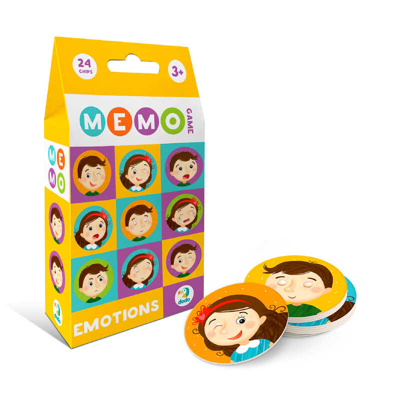 гр Гра мемо "Емоції" 301240 (30) "DoDo", 24 фішки (12 пар), в коробці