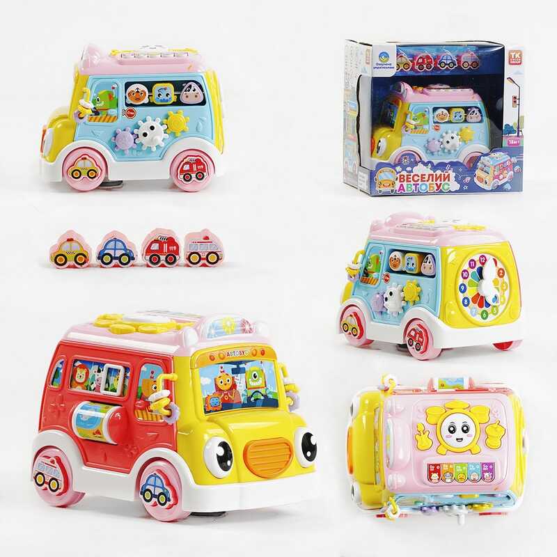 Музичний автобус 10891 (24/2) "TK Group", ОЗВУЧУВАННЯ УКРАЇНСЬКОЮ МОВОЮ, казки, пісні, вірші, шестерні, сортер, в коробці