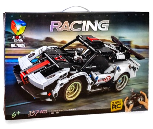 Конструктор на р/к 70016 “Спорткар”, 357 деталей, пульт 2.4 GHz, акумул. 3.7 V, USB шнур , наліпки, інструкція, в коробці