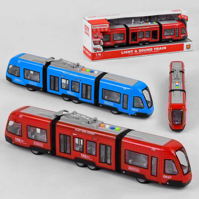 Трамвай WY 930 AB (18) 2 види, інерція, світло, звук, в коробці