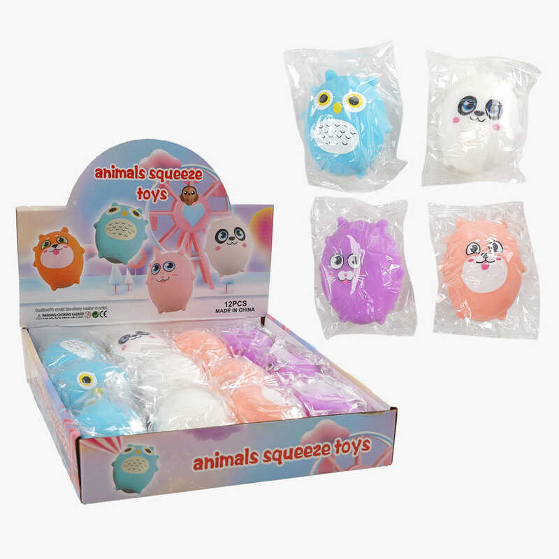 Гра антистрес C 70782 (24) ЦІНА ЗА 12 ШТУК В БЛОЦІ, "Звірята", висота 8см, в коробці