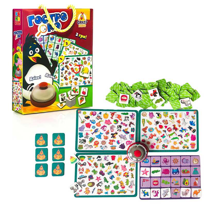 гр Гра з дзвінком "Гостре око" (укр) VT 8010-03 (14) "Vladi Toys"