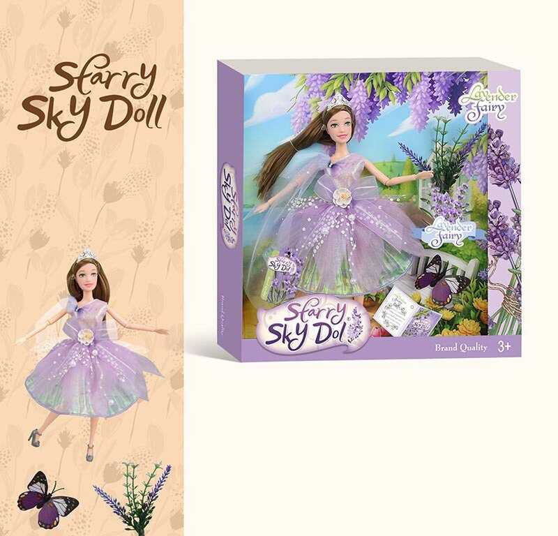 Лялька SK 049 A (48/2) "Фея", висота 31см, корона, знімний одяг та взуття, в коробці