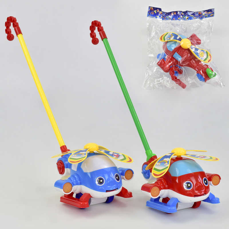 Каталка 0362 (48/2) "Вертоліт" на паличці, з брязкальцем, в пакеті