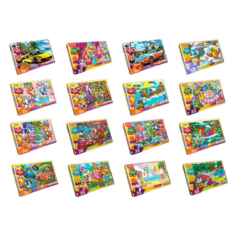 гр Пазли м’які 35 ел. с.9 S35-09-01,02,03,04...16 (16) ВИДАЄТЬСЯ ТІЛЬКИ МІКС ВИДІВ, "Danko Toys", у коробці