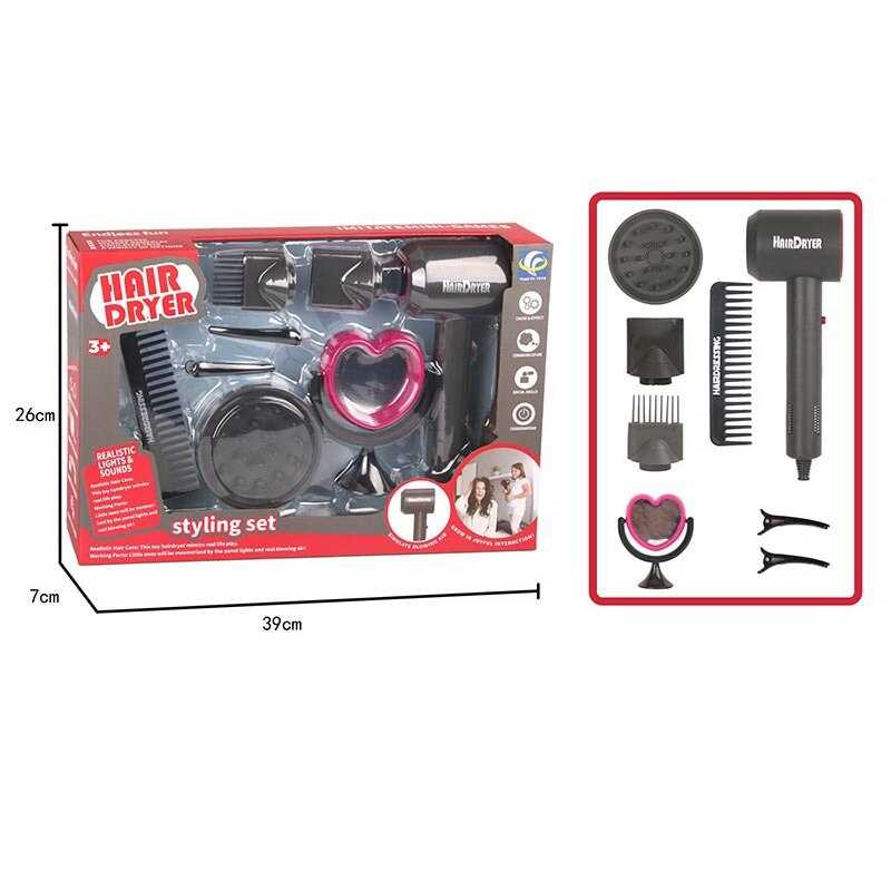 Набір перукаря YF 820 D-2 (42/2) функціональний фен, на батарейках, аксесуари, в коробці