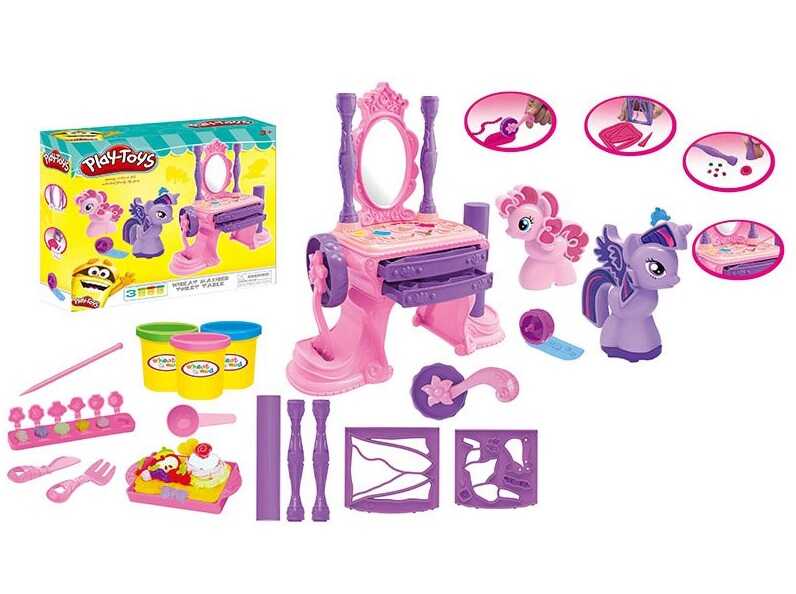 Тісто для ліплення 666-21 (48) 3 кольори тіста, молди, наліпки, екструдер, в коробці