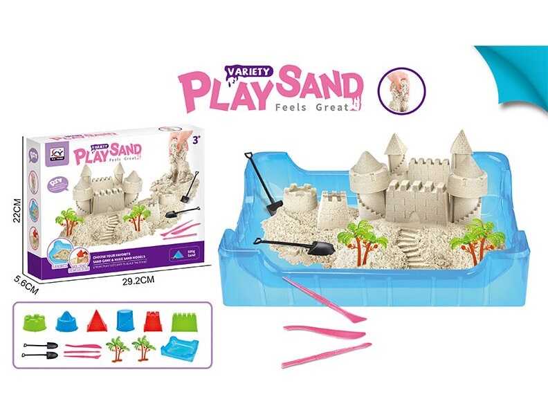 Кінетичний пісок 1940 (36/2) 500г піску, пісочниця, інструменти, форми, в коробці