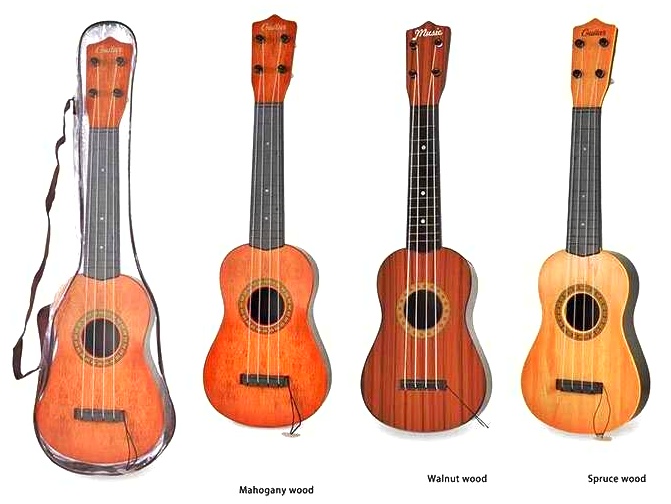 Гітара 368-3 C , 2 види, 4 струни, медіатор, в чохлі