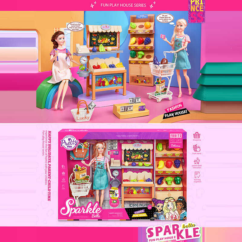 Лялька 7011 (16) 30 см, шарнірні суглоби, аксесуари, меблі, в коробці