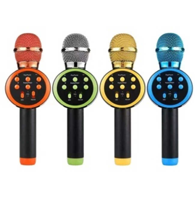 Мікрофон С 60083 (50) 4 види, караоке, bluetooth, USB, колонка, в коробці, ВИДАЄТЬСЯ ТІЛЬКИ МІКС ВИДІВ