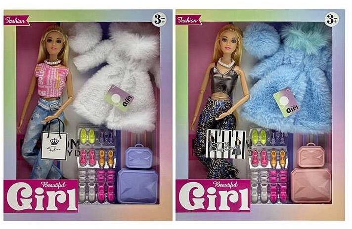 Лялька  XD 120-4 ,  висота 30 см, шарнірні суглоби, аксесуари, 2 види, в коробці