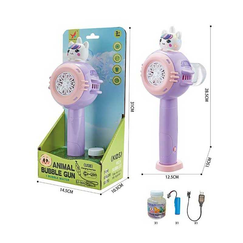 Установка з мильними бульбашками XH 127 (48/2) підсвічування, автоматичний принцип, акумулятор 3.7V, пляшечка з мильним розчином, в коробці