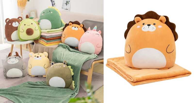 М`яка іграшка M 18744 (50) "Звірятко", висота 30 см, пледик 205х90 см, ВИДАЄТЬСЯ ТІЛЬКИ МІКС ВИДІВ