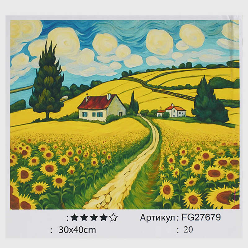 гр Картина за номерами FG 27679 (30) "4FUN Game Club", 30х40 см, в коробці