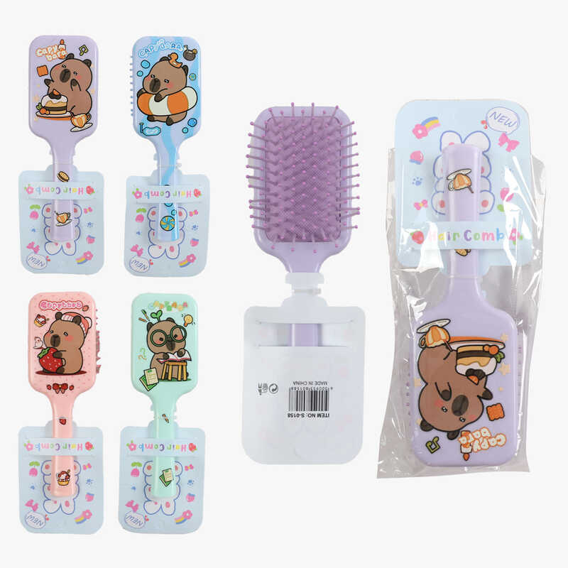 Щітка для волосся C 71767 (360) "Капібара", в пакеті, ВИДАЄТЬСЯ ТІЛЬКИ МІКС ВИДІВ