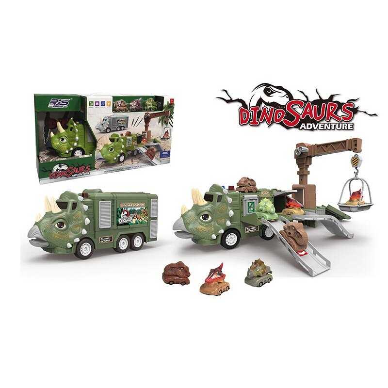 Парковка SJ 691 A-1 (24) інерційний механізм, 3 машинки, підйомний кран, 10 мелодій, звуки роботи, рик, підсвічування, наліпки, інструкція, в коробці