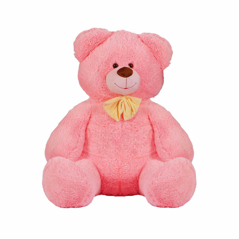 гр М`яка іграшка "Ведмедик" колір рожевий В70614 висота 1,3 м (1) в пакеті