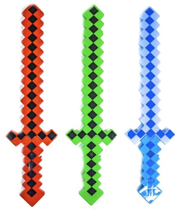 Зброя дитяча - меч 2019 , герої "Майнкрафт" , звук , світло , мікс кольрів ,кульок