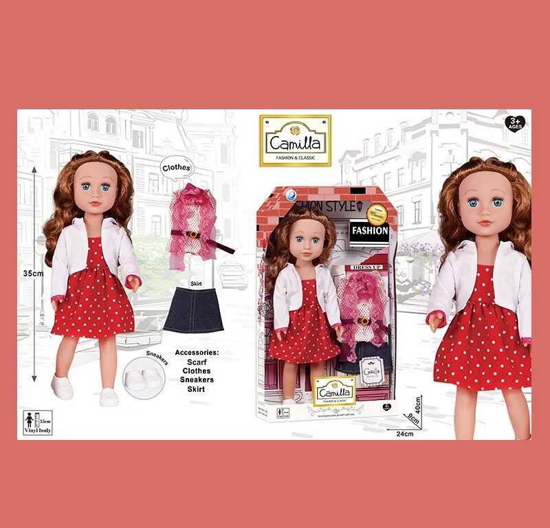 Лялька A 932 H (24/2) висота: 35 см, імітація скляних очей, прошите волосся, одяг, аксесуари, в коробці