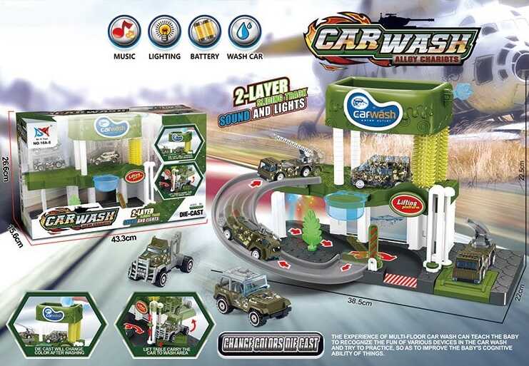 Автомийка 10 A-5 (12) світло, звук, тече вода, 3 машинки, в коробці