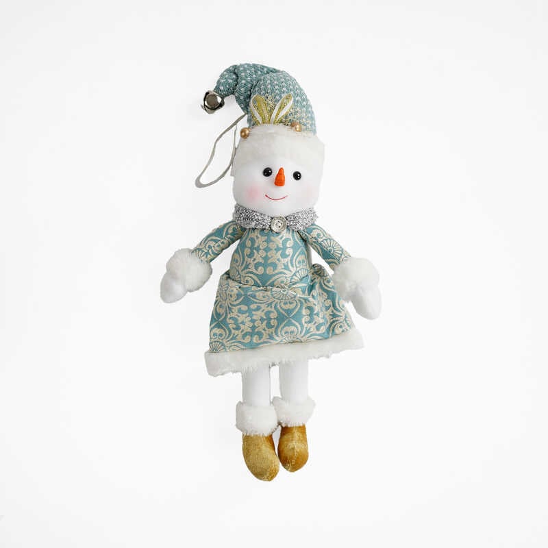 Новорічна декоративна іграшка C 67853 (120) “Сніговик”, висота: 39 см, дзвоник, в пакеті