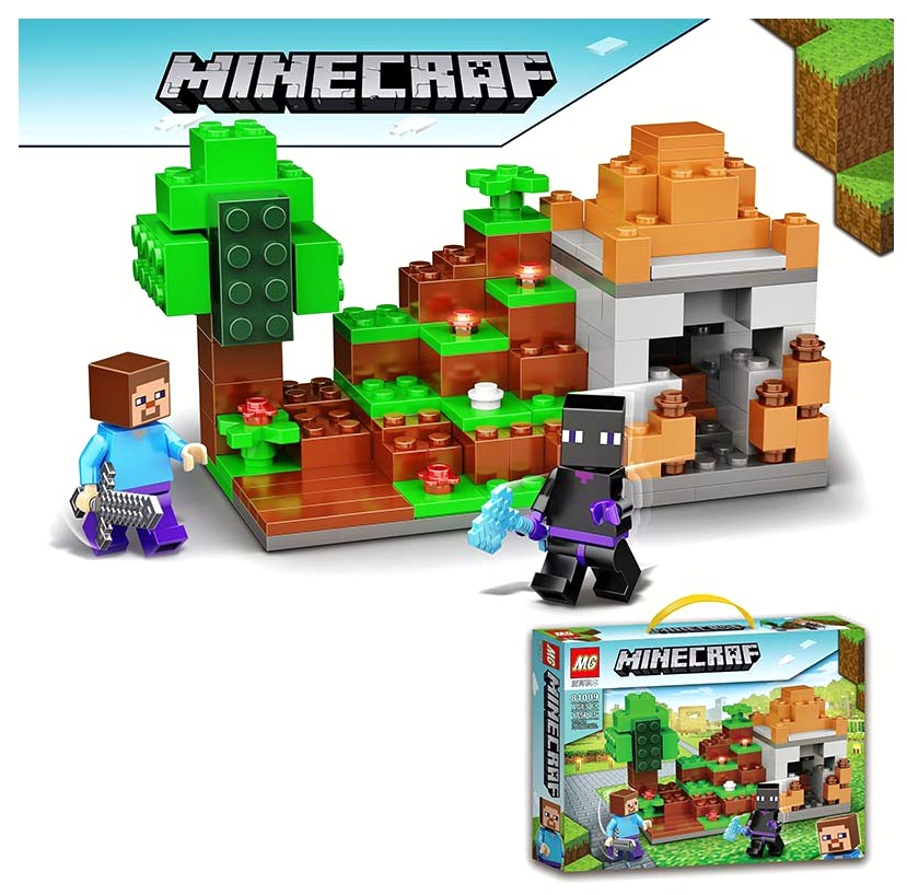 Конструктор 81009 «Minecraft» , 175 дет. , споруда , фігурки , коробка , герої "Майнкрафт"