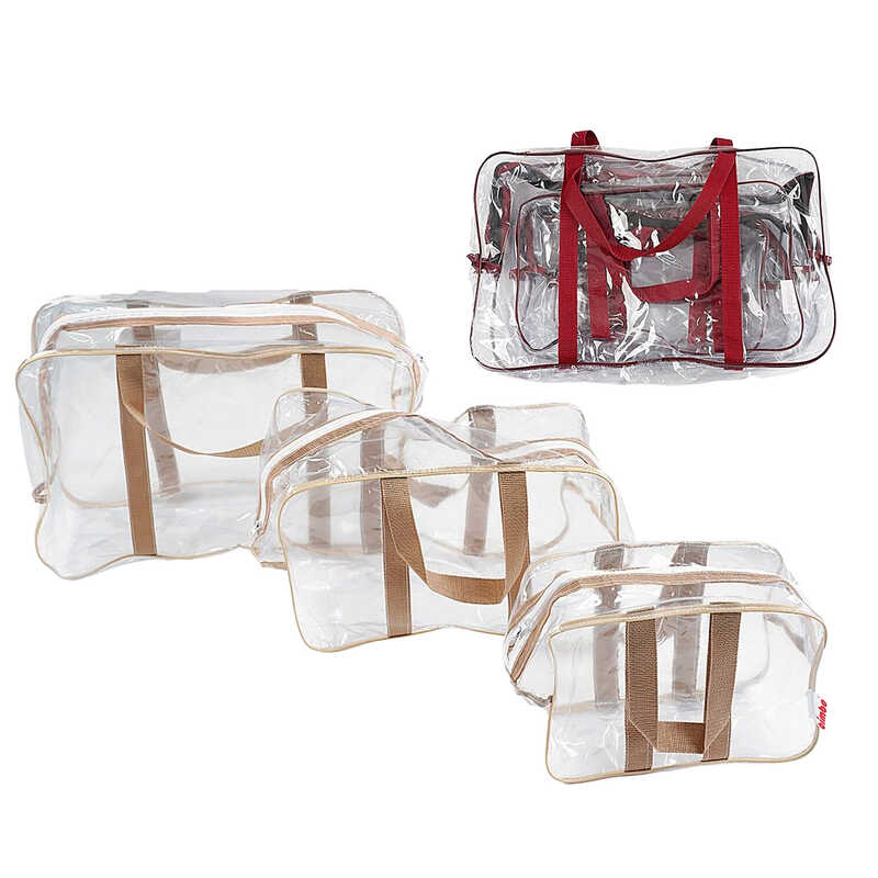 гр Набір із трьох прозорих сумок у пологовий 33847 (1) 3 види, ВИДАЄТЬСЯ МІКС "Bimbo"