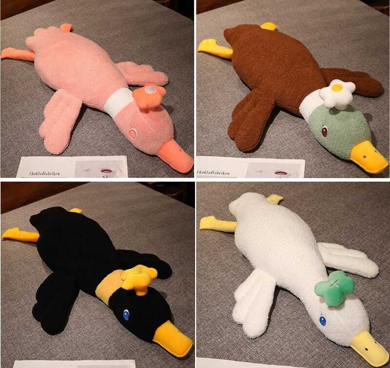 М`яка іграшка M 16969 (60) “Гусак з квіткою”, висота 85 см