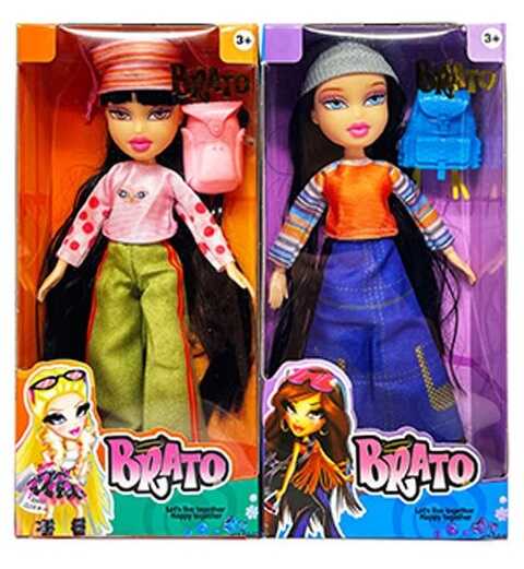 Лялька DK 350 (144/2) 2 види, висота 25.5 см, знімний одяг, шарнірні кінцівки, рюкзак, в коробці