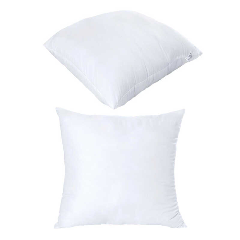 гр Подушка "White" 40200212 мікрофібра, силіконізоване волокно, блискавка,  70*70см, біла (1) "Homefort"