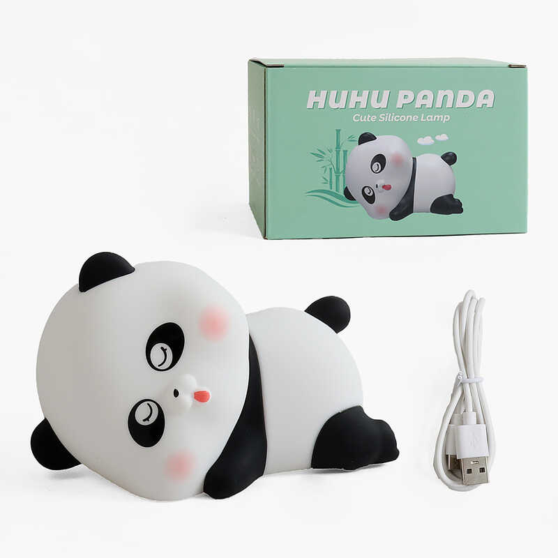 Нічник C 71568 (100) 7 кольорів підсвічування, 2 режими теплого світла, USB Type-C, таймер, силіконовий, в коробці