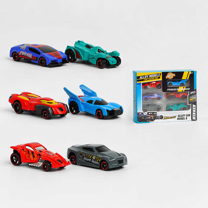 Набір машин 6012 A (120/2) 6 штук, металопластик, у коробці