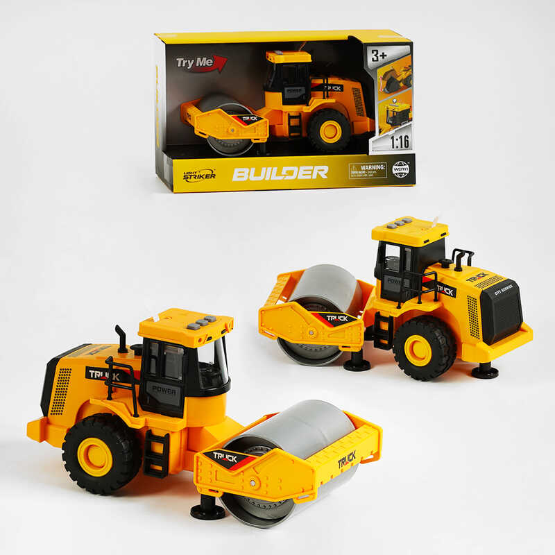 Дорожній каток WY 421 A (24) звук, підсвічування, інерція, рухливий елемент, масштаб 1:16, в коробці