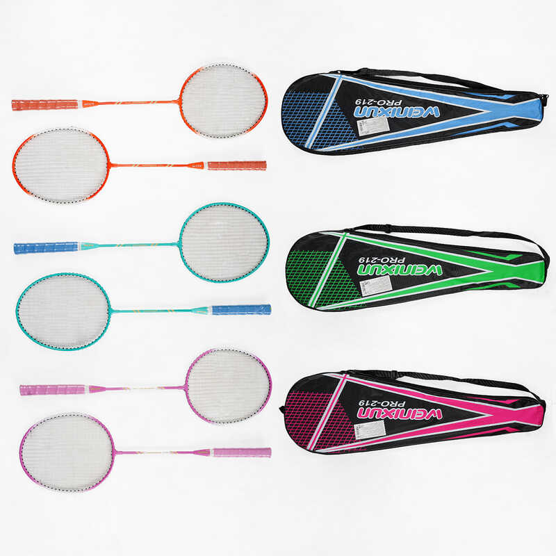 Бадмінтон C 70200 (50) "TK Sport", 3 кольори, 2 ракетки, металевий каркас, в чохлі, ВИДАЄТЬСЯ ТІЛЬКИ МІКС ВИДІВ