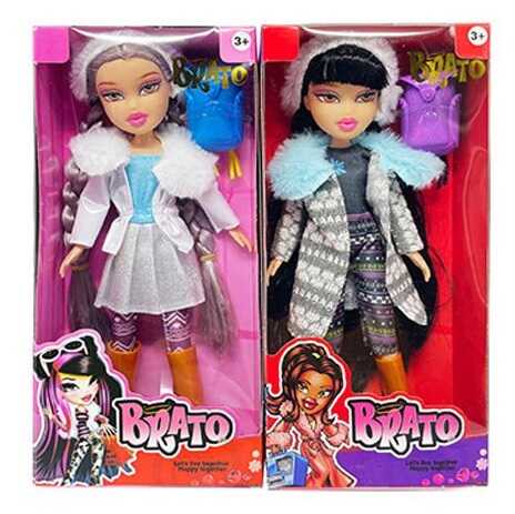 Лялька DK 354 (144/2) 2 види, висота 25.5 см, знімний одяг, шарнірні кінцівки, рюкзак, в коробці