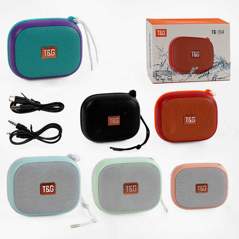 Колонка C 67898 / TG 394 (80) bluetooth, від акумулятора, type c, TF-картка, AUX-роз’єм, в коробці, ВИДАЄТЬСЯ ТІЛЬКИ МІКС ВИДІВ