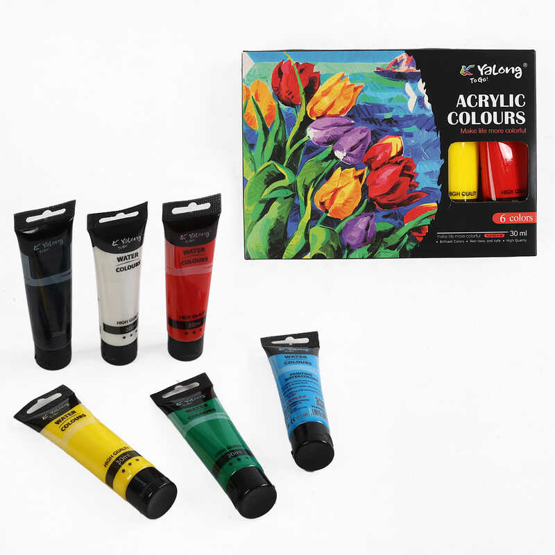 Акрилові фарби C 72700 (72) 6 кольорів, в коробці