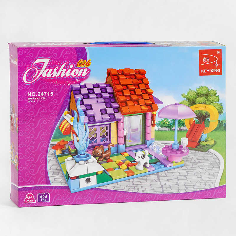 Конструктор AUSINI 24715 (12/2) 424 деталі, “Fashion Girls”, будиночок, в коробці