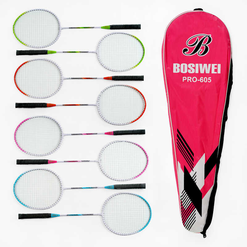 Бадмінтон С 64760 (50) "TK Sport", 4 кольори, 2 ракетки, металевий каркас, в чохлі, ВИДАЄТЬСЯ ТІЛЬКИ МІКС ВИДІВ