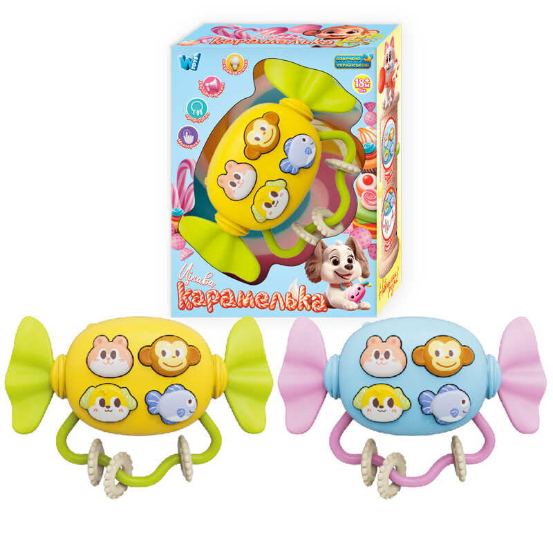 Музична іграшка 14929 (60)  "WToys", 3 види, ОЗВУЧУВАННЯ УКРАЇНСЬКОЮ МОВОЮ, казки, пісні, віршики, прорізувач, намистинки, в коробці, ВИДАЄТЬСЯ МІКС