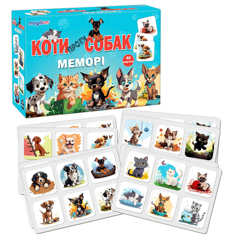гр Гра настільна ME5032-24 "Меморі. Коти проти собак" (24) "Ludum"