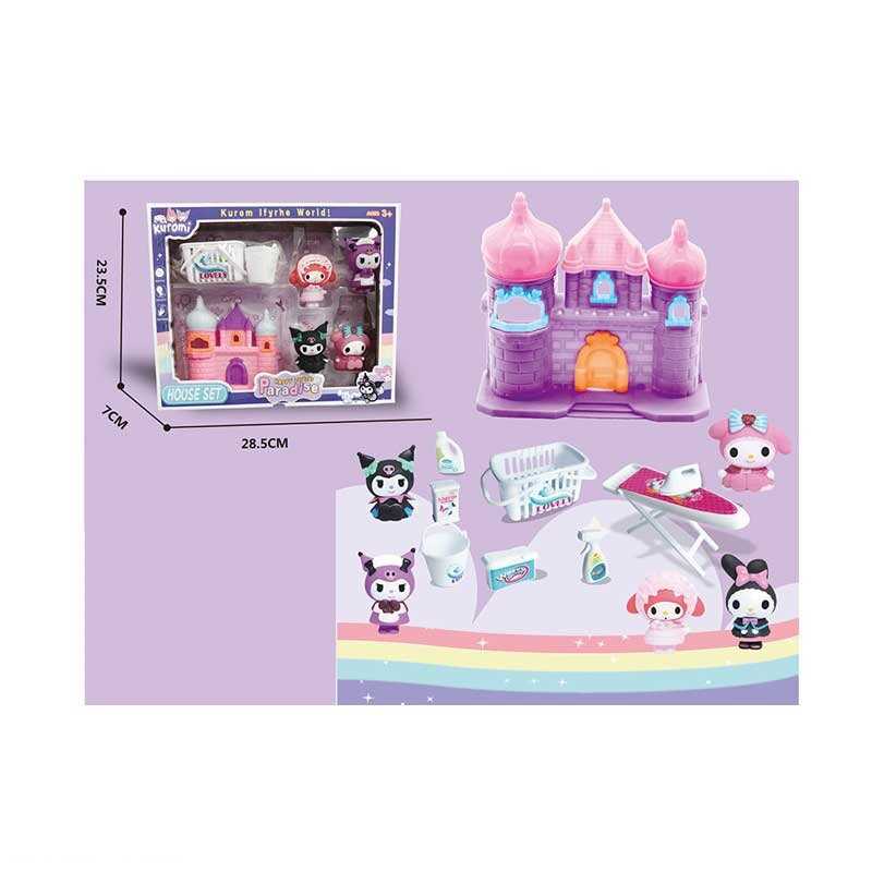 Герої YQ 8501 (60/2) 5 фігурок, прасувальна дошка, замок, кошик для білизни, аксесуари, в коробці