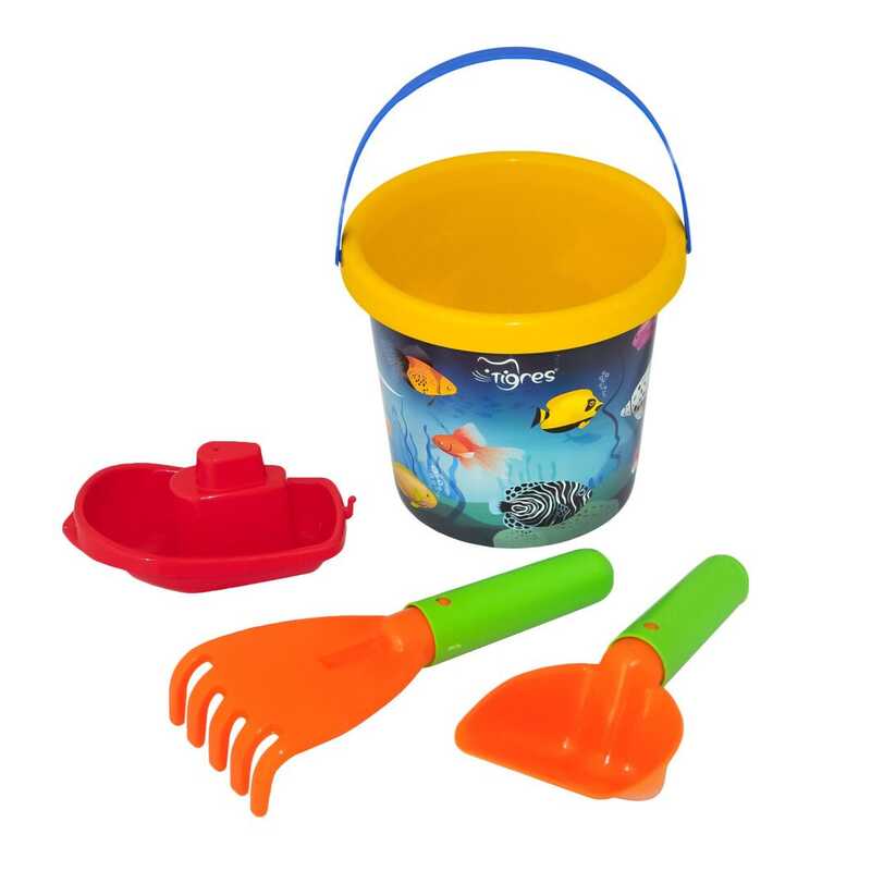 гр Набір для піску "Морський світ" 4 ел. з термоналіпкою 39805 (12) "Tigres"