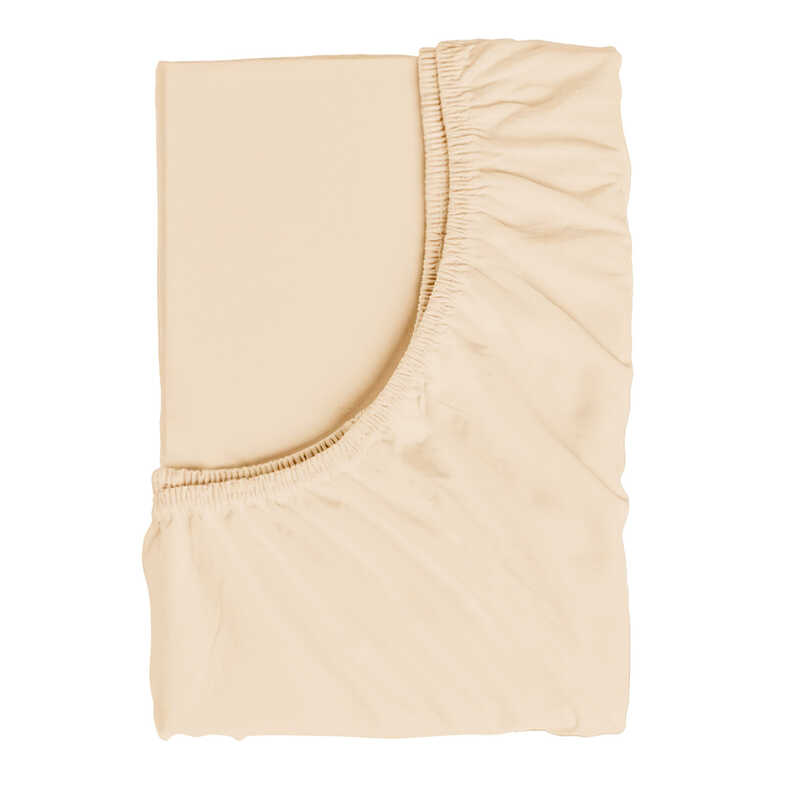 гр Простирадло на резинці для дитячого ліжечка 28590 (1) тканина РАНФОРС, колір - бежевий, розмір 120*60 см "Bimbo"