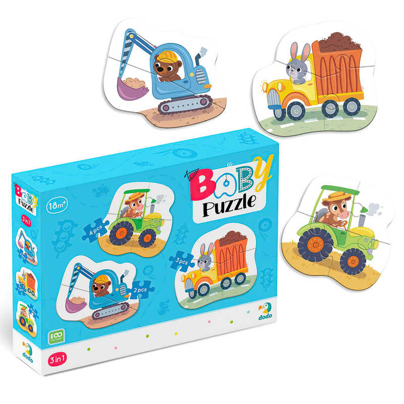 гр Пазл 3 в 1  "Транспорт" 300392 (48) "Dodo"