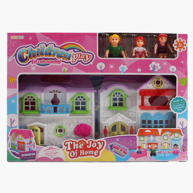 Будинок 8166-3 A (36/2) фігурки, стіл та стільчики, розмір будинку 17 х 19.5 см, в коробці