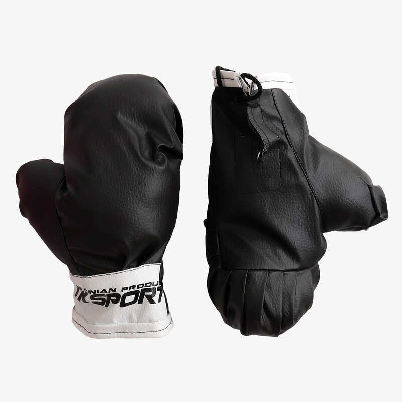 гр Боксерські рукавички Б-20718 колір чорні, 6 унцій (1) "TK Sport", у пакеті