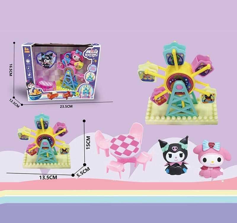 Набір героїв YQ 504 (48/2) 2 фігурки героїв, стіл та стільці, оглядове колесо, в коробці